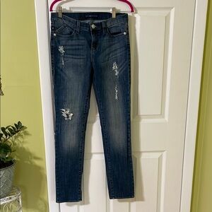 Distressed Blue Jeans